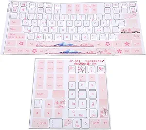 Aesthetic design stickers for laptop keyboards